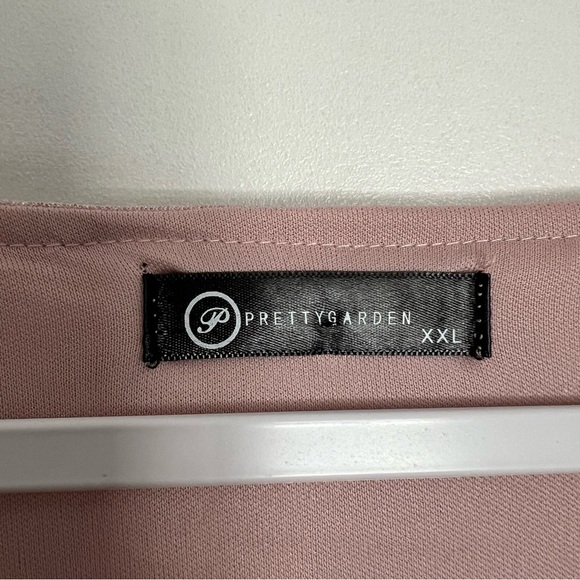 PRETTYGARDEN Pink Glitter Maxi Dress Wrap V-Neck Cocktail Party size XXL - Picture 7 of 11